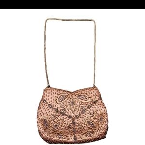 La Regale Vintage 1940s Evening Clutch Bag Purse Handmade Glass Beads Regal